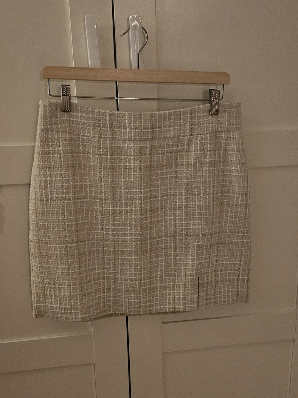 Simons Cream Tweed Mini Skirt